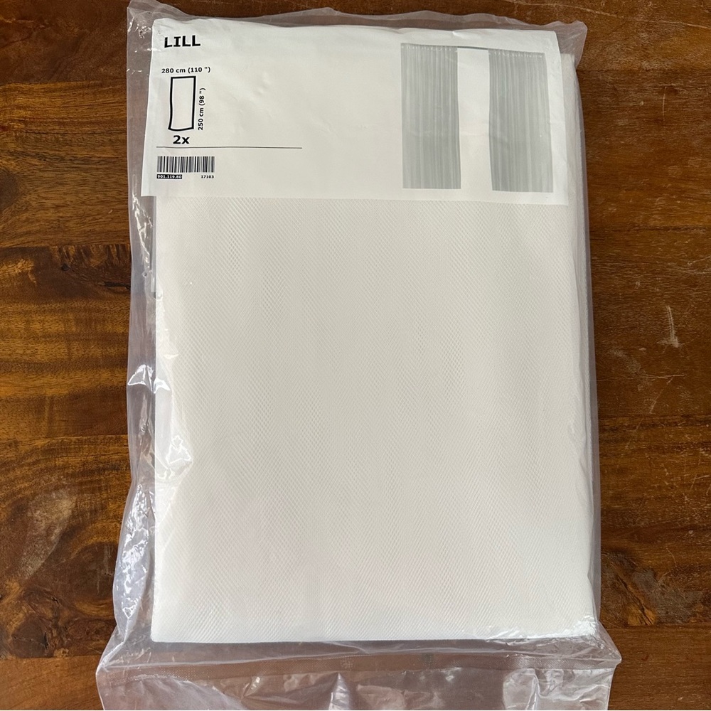 IKEA White LILL Curtains 110” x 98”‎